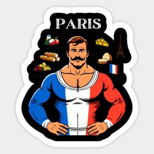 Paris France Strongman Sticker
